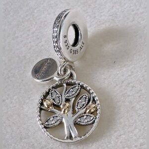 Pandora Two-Tone Sparkling Family Tree Dangle Charm